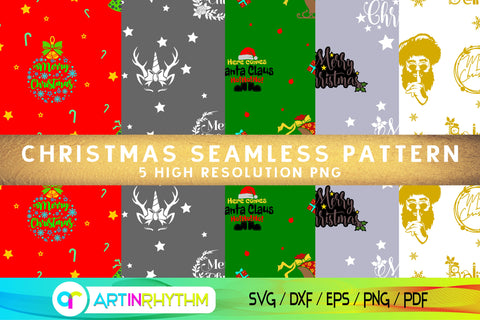 Christmas seamless pattern digital paper Digital Pattern Artinrhythm shop 