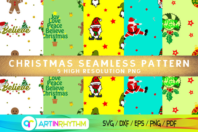 Christmas seamless pattern digital paper, Digital Pattern Artinrhythm shop 