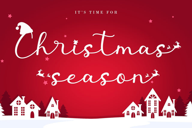 Christmas Season Font AEN Creative Store 