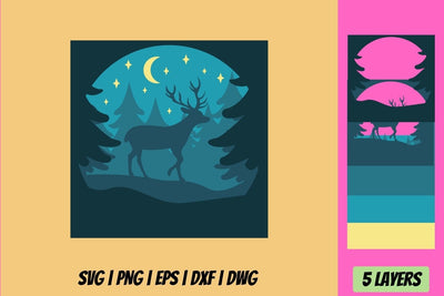Christmas Shadow Box 4 3D Layered SVG Cut File SVG SvgOcean 