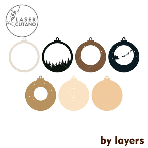 Christmas Shadow Box Laser Cut File, Home Decoration SVG LaserCutano 