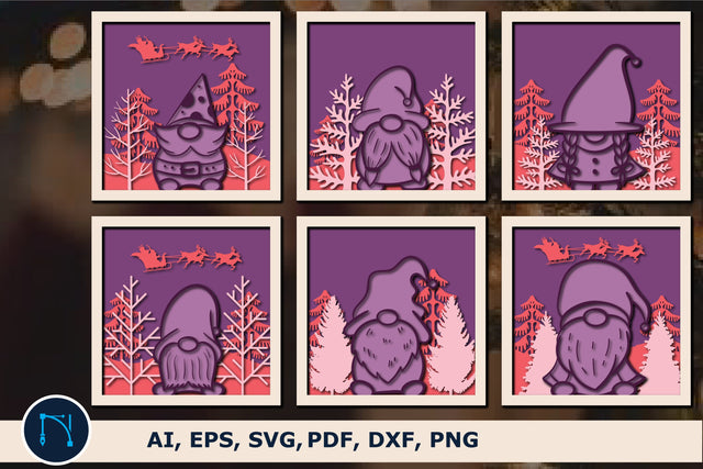 Christmas shadow box Winter svg bundle SVG MD JOYNAL ABDIN 