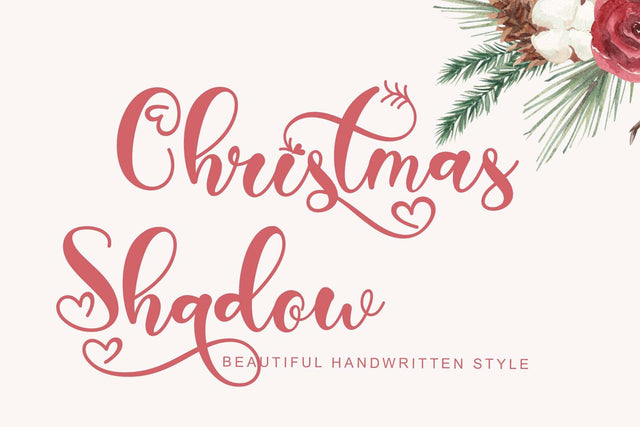 Christmas Shadow Font Prasetya Letter 