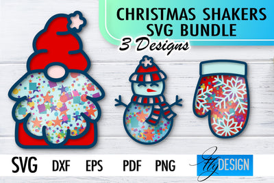 Christmas Shaker SVG | Christmas Paper Cut Design | Confetti SVG SVG Fly Design 