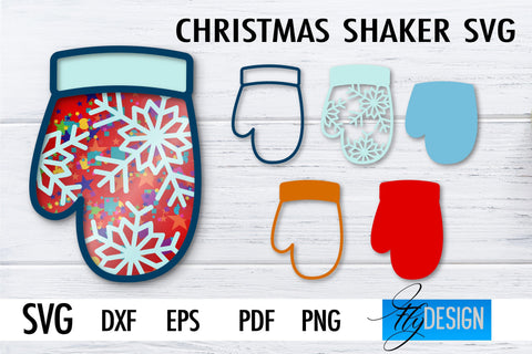 Christmas Shaker SVG | Christmas Paper Cut Design | Confetti SVG SVG Fly Design 