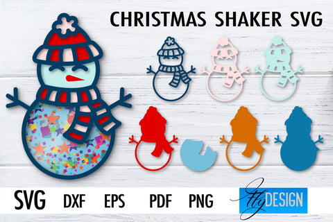 Christmas Shaker SVG | Christmas Paper Cut Design | Confetti SVG SVG Fly Design 