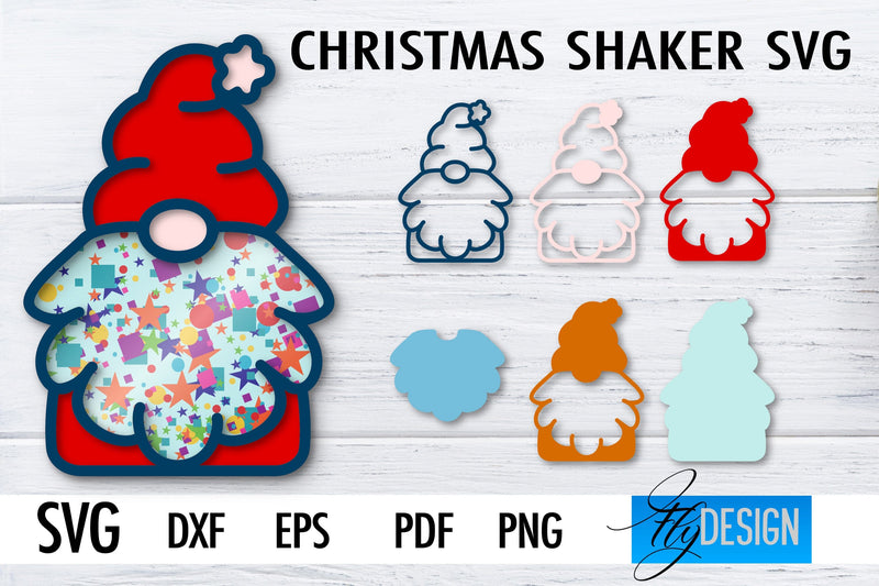 Christmas Shaker SVG | Christmas Paper Cut Design | Confetti SVG SVG Fly Design 