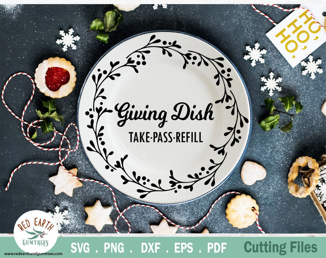 Christmas Sharing plate, Giving plate SVG,DXF,PNG,EPS,PDF SVG Redearth and gumtrees 