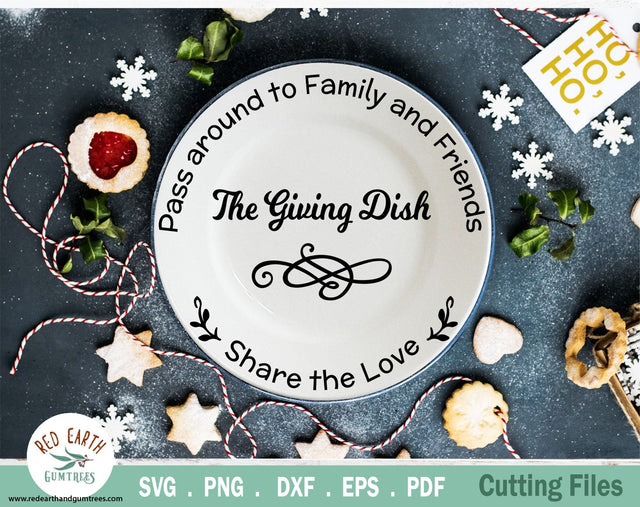 Christmas Sharing plate, Giving plate SVG,DXF,PNG,EPS,PDF SVG Redearth and gumtrees 