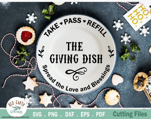 Christmas Sharing plate, Giving plate SVG,DXF,PNG,EPS,PDF SVG Redearth and gumtrees 