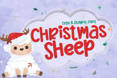 Christmas Sheep Font Stefani Letter 