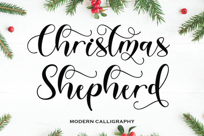Christmas Shepherd Font Prasetya Letter 
