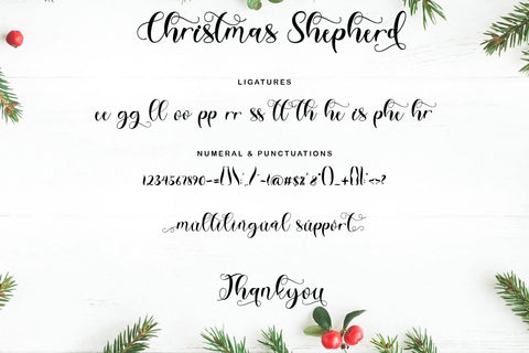 Christmas Shepherd Font Prasetya Letter 