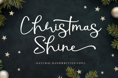 Christmas Shine Font Afandi Studio 