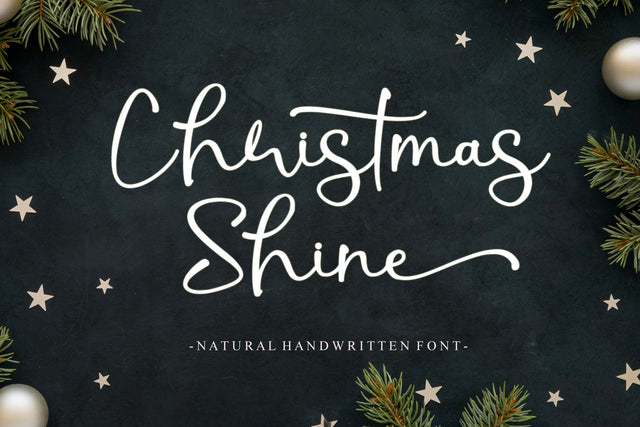 Christmas Shine Font Afandi Studio 