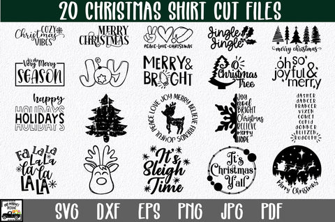 Christmas Shirt Bundle - 20 Christmas SVG Files SVG Old Market 