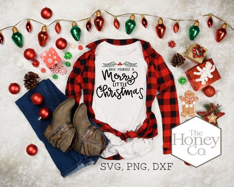 Christmas Shirt Bundle SVG DXF PNG Hand Lettering Files SVG The Honey Company 