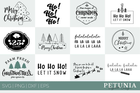 Christmas Shirt SVG Bundle Christmas SVG Bundle 12 Designs SVG Petunia Digital Design 