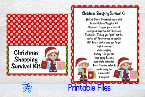 Christmas Shopping Survival Kit 3D Paper Family Creations 