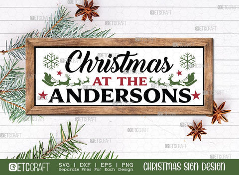 Christmas Sign Bundle Vol-06 | Farm Fresh Christmas Trees Svg | Santa's Workshop Svg | St. Nicks Bed And Breakfast Svg | Merry Christmas To All Svg | Christmas Wood Sign SVG ETC Craft 