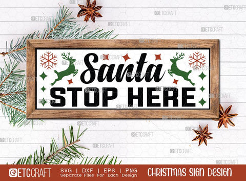 Christmas Sign Bundle Vol-07 | Dear Santa We Have Cookies Svg | Believe Svg | Santa Stop Here Svg | Baby It's Cold Outside Svg | Christmas Wood Sign SVG ETC Craft 