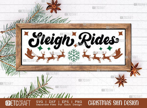 Christmas Sign Bundle Vol-08 | Ho Ho Ho Svg | Naughty Nice Svg | Sleigh Rides Svg | Warm Winter Wishes Svg | Christmas Wood Sign SVG ETC Craft 