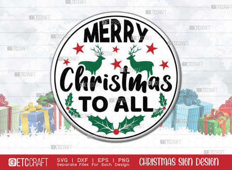 Christmas Sign Bundle Vol-15 | Farm Fresh Christmas Trees Svg | Santa's Workshop Svg | St. Nicks Bed And Breakfast Svg | Merry Christmas To All Svg | Christmas Wood Sign SVG ETC Craft 