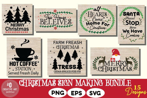 Christmas Sign Making Bundle - SVG Bundle - PNG Bundle SVG jacpot007 