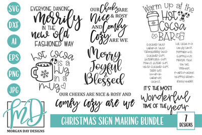 Christmas Sign Making Bundle SVG Morgan Day Designs 