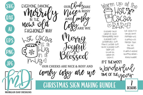 Christmas Sign Making Bundle SVG Morgan Day Designs 