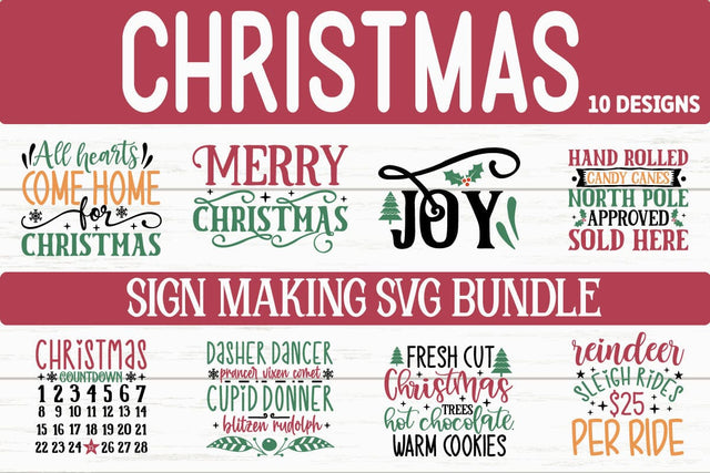 Christmas Sign Making SVG Bundle SVG akazaddesign 
