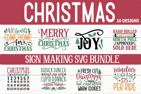 Christmas Sign Making SVG Bundle SVG akazaddesign 