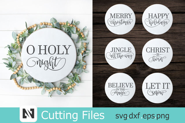 Christmas Sign Svg Bundle, Christmas Round Sign Svg Bundle SVG Pinoyart Kreatib 