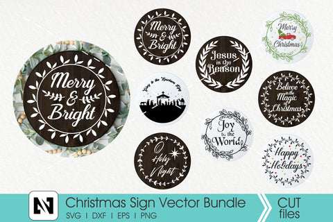 Christmas Sign Svg Bundle, Christmas Svg, Wood Sign Svg SVG Pinoyart Kreatib 