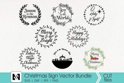 Christmas Sign Svg Bundle, Christmas Svg, Wood Sign Svg SVG Pinoyart Kreatib 