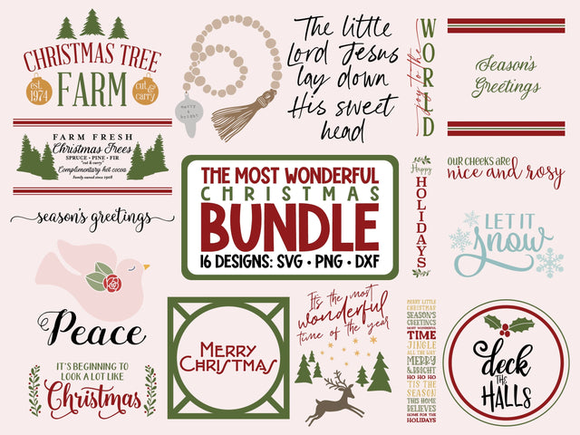 Christmas Sign SVG Bundle SVG LilleJuniper 