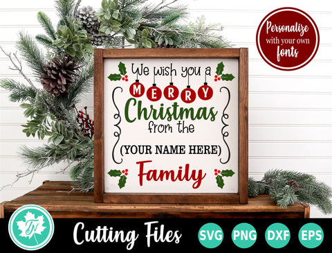 Christmas Sign SVG | Family Name SVG SVG TrueNorthImagesCA 