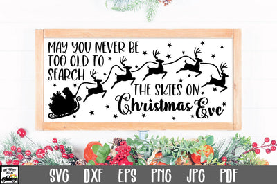 Christmas Sign SVG File - Santa and Reindeer SVG SVG Old Market 