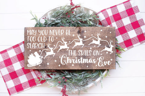 Christmas Sign SVG File - Santa and Reindeer SVG SVG Old Market 