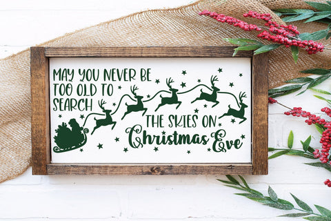 Christmas Sign SVG File - Santa and Reindeer SVG SVG Old Market 