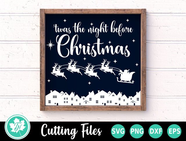 Christmas Sign SVG | "Twas the Night Before Christmas SVG TrueNorthImagesCA 