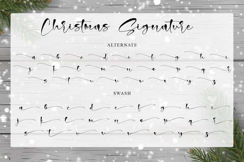 Christmas Signature Font Stefani Letter 