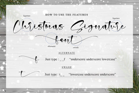 Christmas Signature Font Stefani Letter 