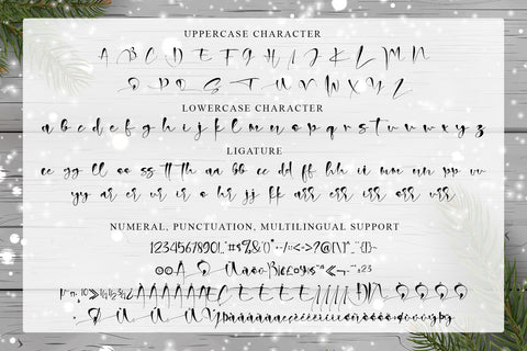 Christmas Signature Font Stefani Letter 