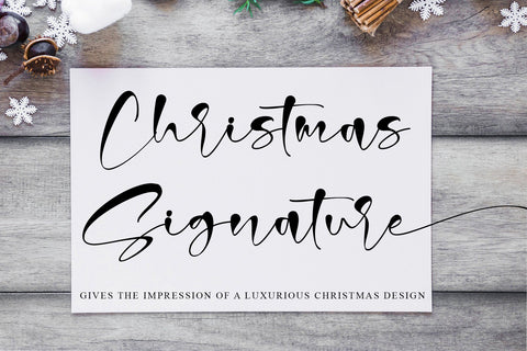 Christmas Signature Font Stefani Letter 