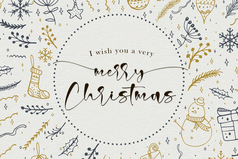 Christmas Signature Font Stefani Letter 