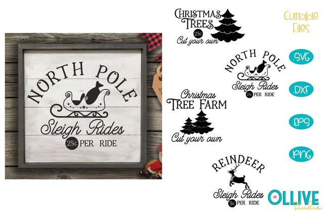 Christmas Signs Bundle SVG SVG Ollive Studio 