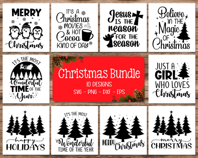 Christmas Silhouette Quotes Bundle Svg, Christmas Bundle Svg SVG SvgMonkeys 