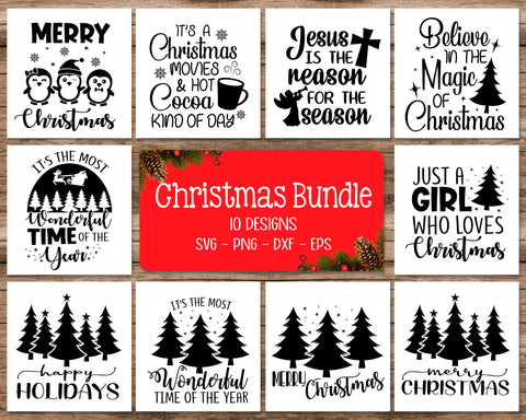 Christmas Silhouette Quotes Bundle Svg, Christmas Bundle Svg SVG SvgMonkeys 