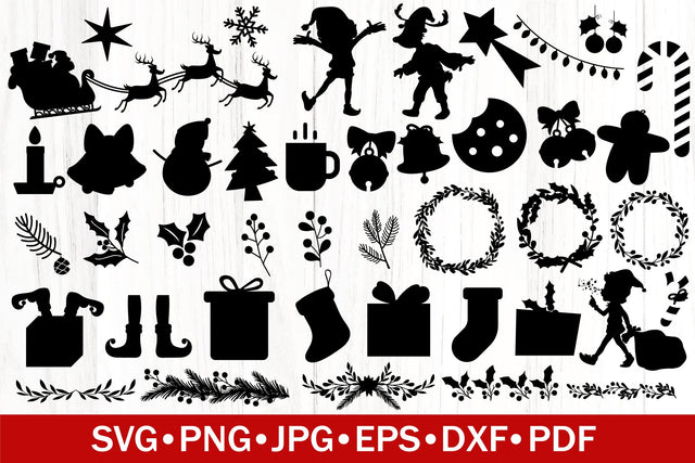 Christmas Silhouettes Bundel SVG | Christmas SVG | Winter SVG SVG SeventhHeavenStudios 